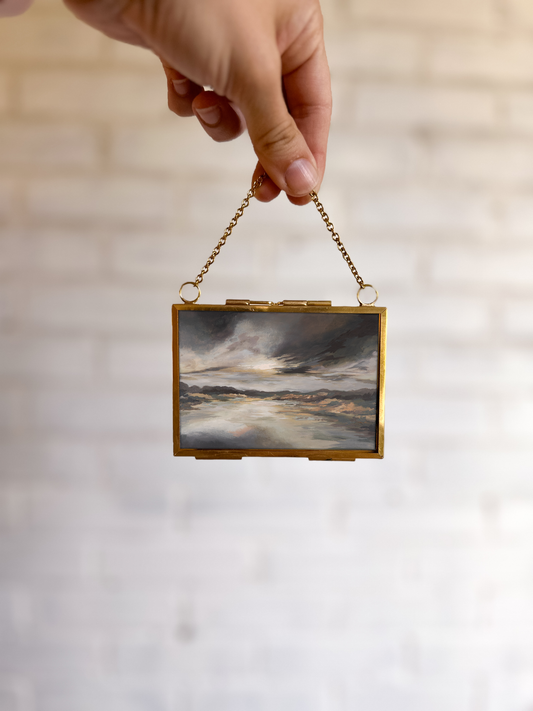 "Sing it in the Evening" Gold Frame Ornament