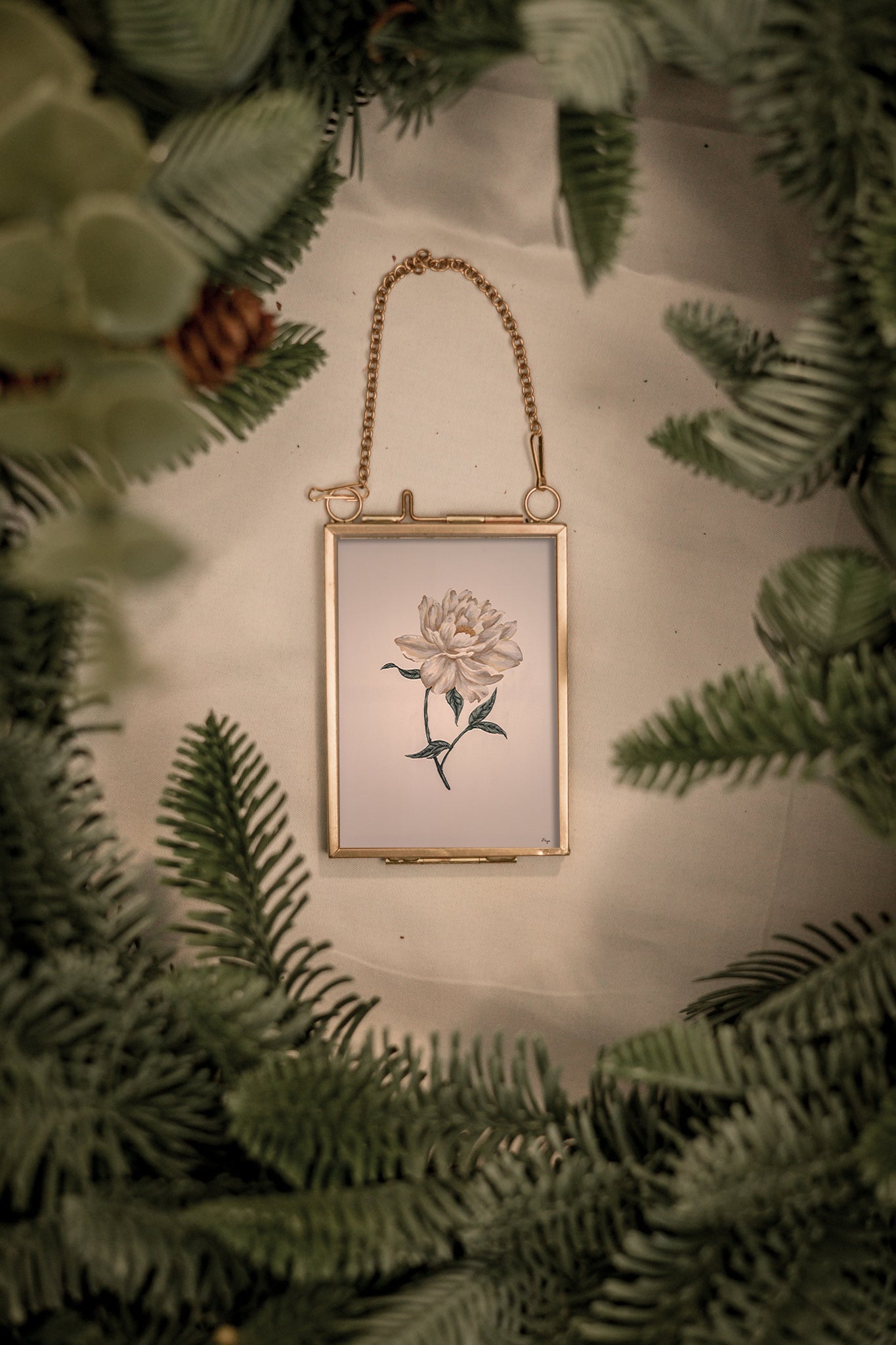"The Growth in Between" Gold Frame Ornament