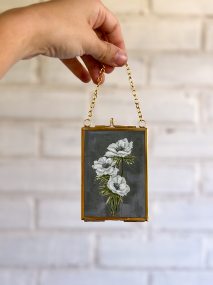 "Wild Flower 3" Gold Frame Ornament
