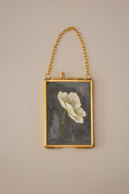 "Wild Flower 6" Gold Frame Ornament