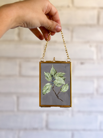 "Wild Flower 7" Gold Frame Ornament