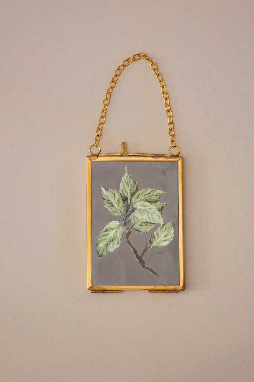 "Wild Flower 7" Gold Frame Ornament