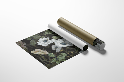 "White Florals" Art Print