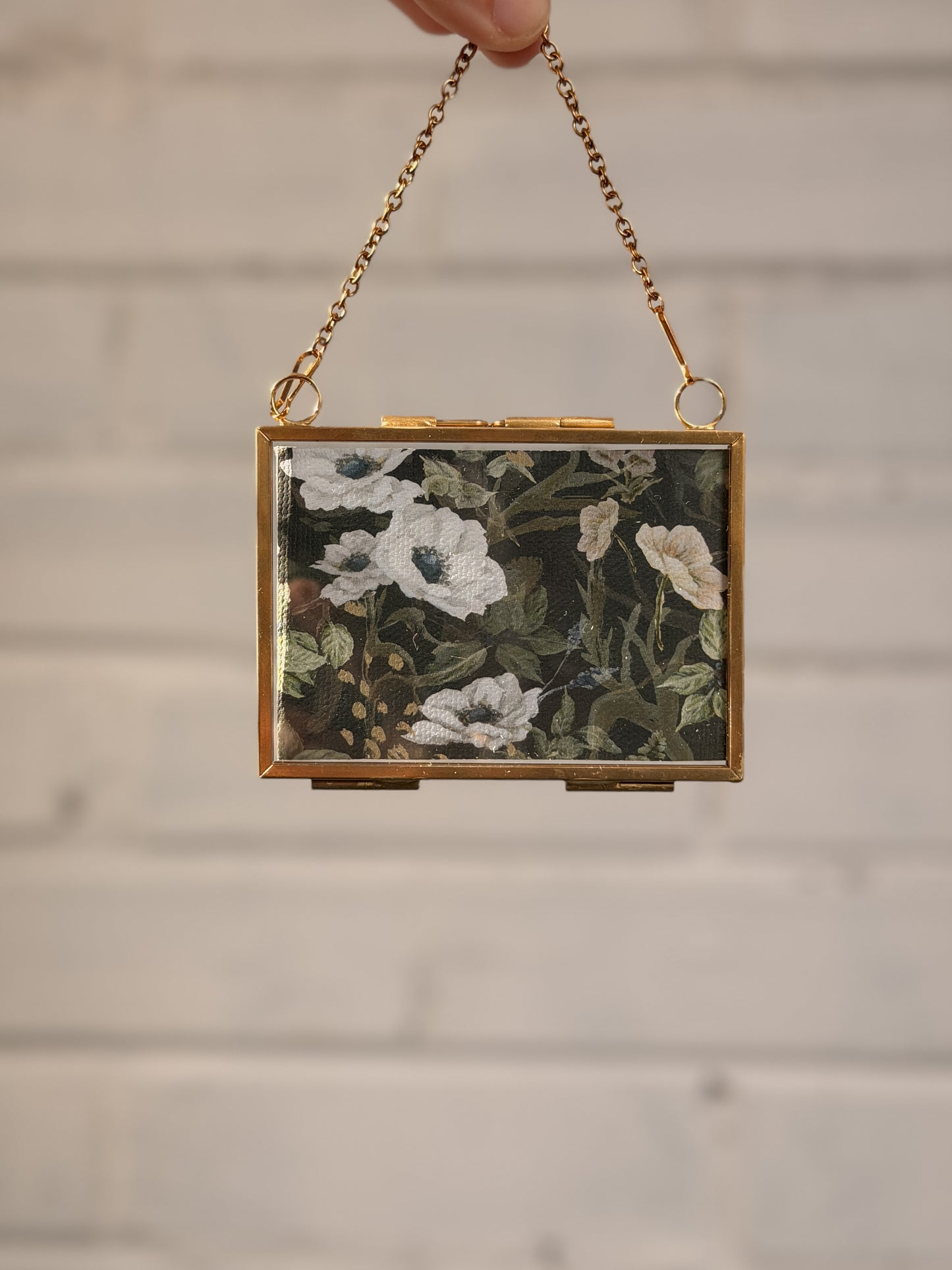 "Layered Florals" Gold Frame Ornament