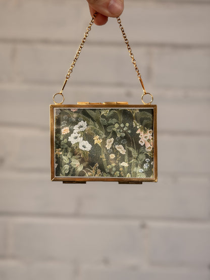 "Dark Wildflowers" Gold Frame Ornament