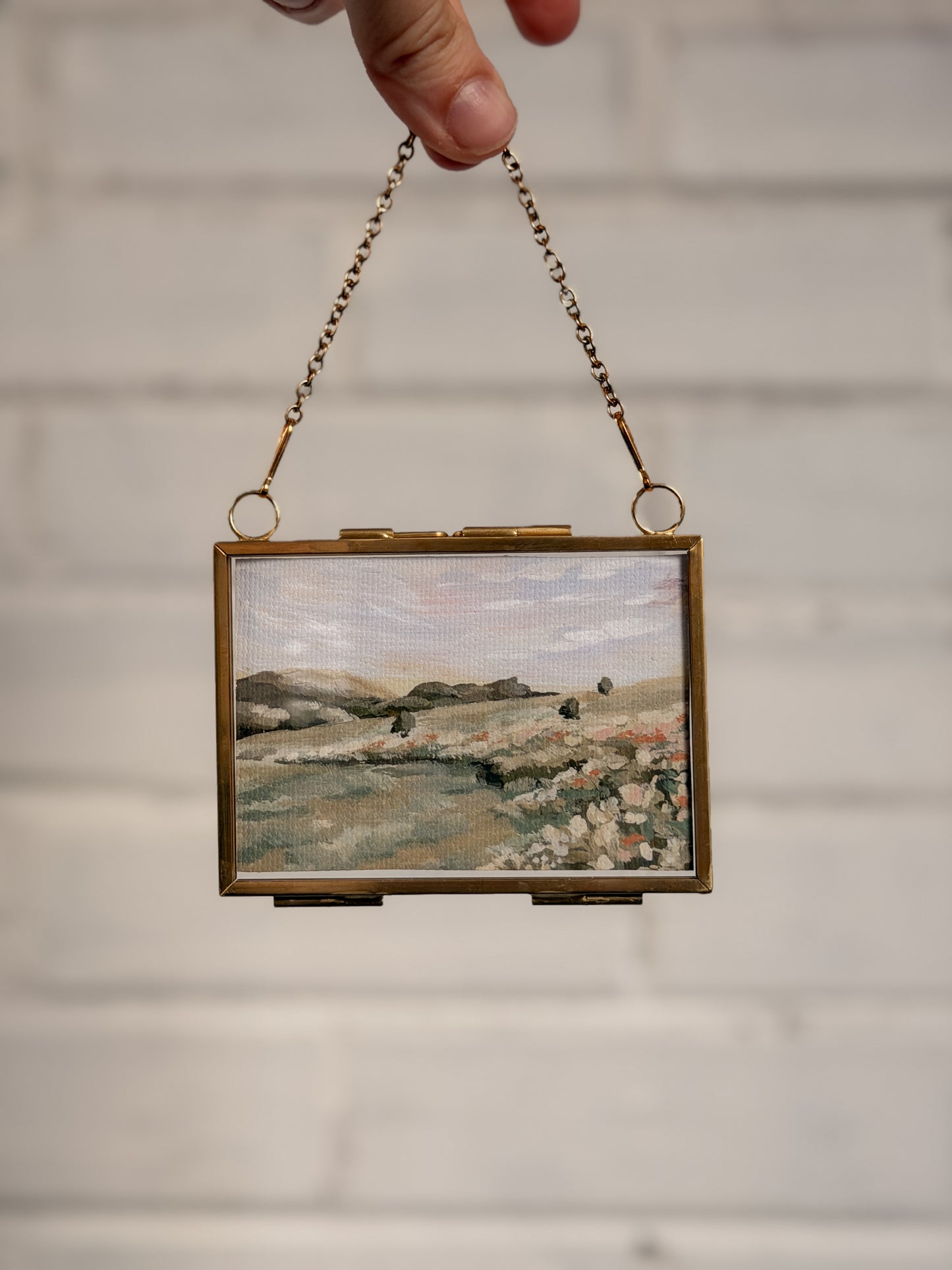 "Recenter" Gold Frame Ornament