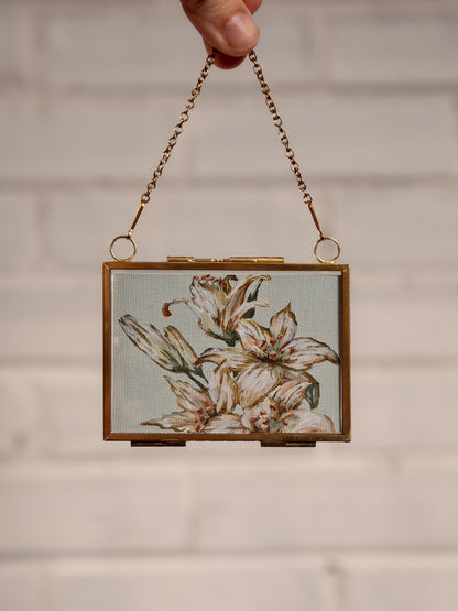 "Lily Flower 6" Gold Frame Ornament 