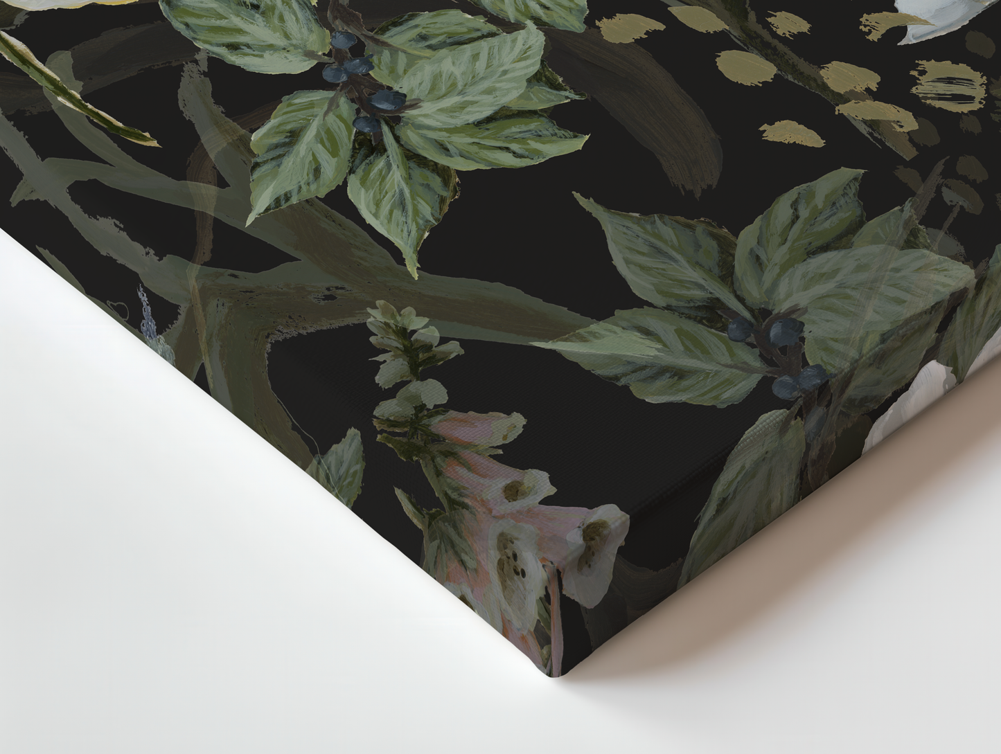 "White Florals" Art Print